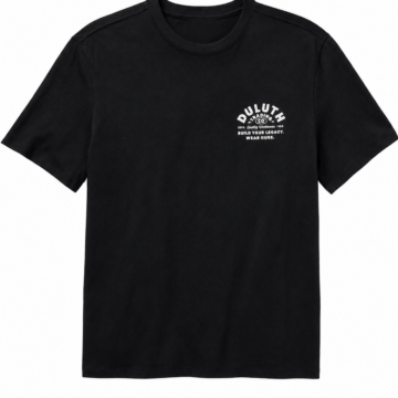 Black Solid Crew Neck Short-Sleeve Tee