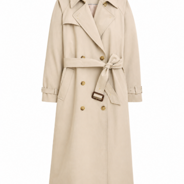 Light Beige Longline Trench Coat