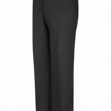 Black Tailored Straight-Leg Trousers with Creases